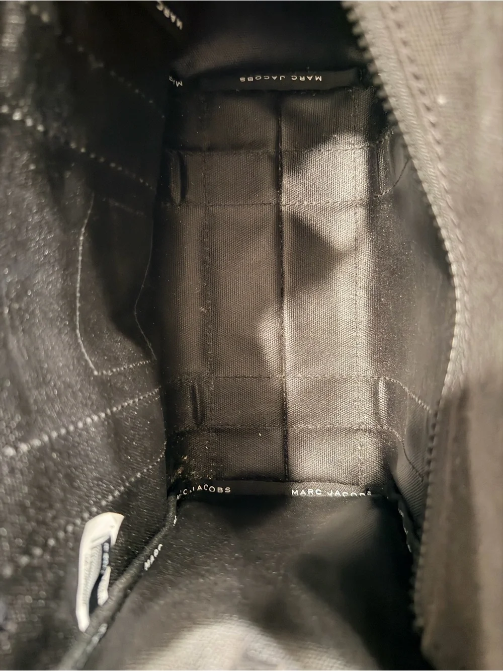 Marc Jacobs Black Canvas Tote with White Logo